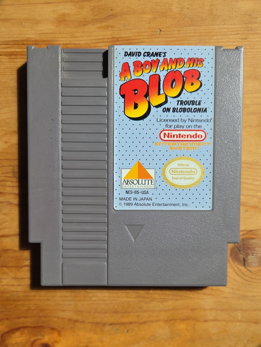 Nintendo NES A Boy and His Blob Trouble on Blobolonia Game Cartridge TESTED